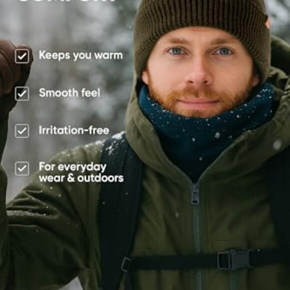 Merino Wool Beanie Unisex Winter Hat Warm Soft Knit Hiking Running
